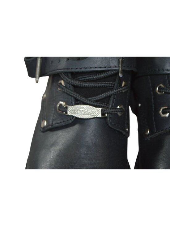 New River Road Crossroads Buckle Boots Black Leather Biker Men Size 8 Motorcycle main image 5
